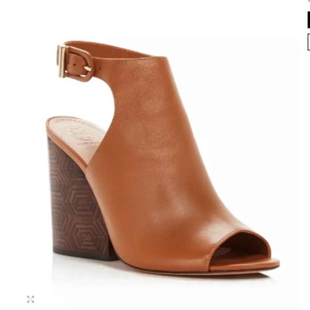 Tory Burch Grove Open Toe Booties Size 9 - Picture 1 of 10